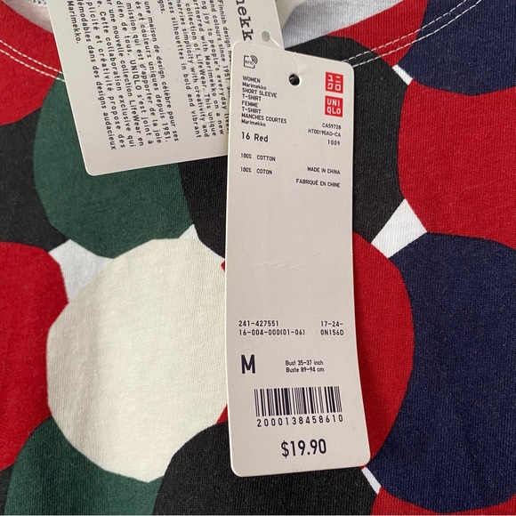 NWT RARE Marimekko x Uniqlo iconic 2018 sold out collection polka dot tee - Picture 5 of 7
